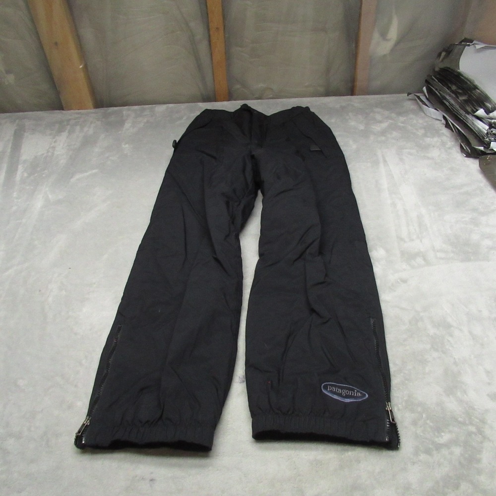 Patagonia Snow Pants Kids Large 12 Black Waterproof Winter Elastic Waist Outdoor